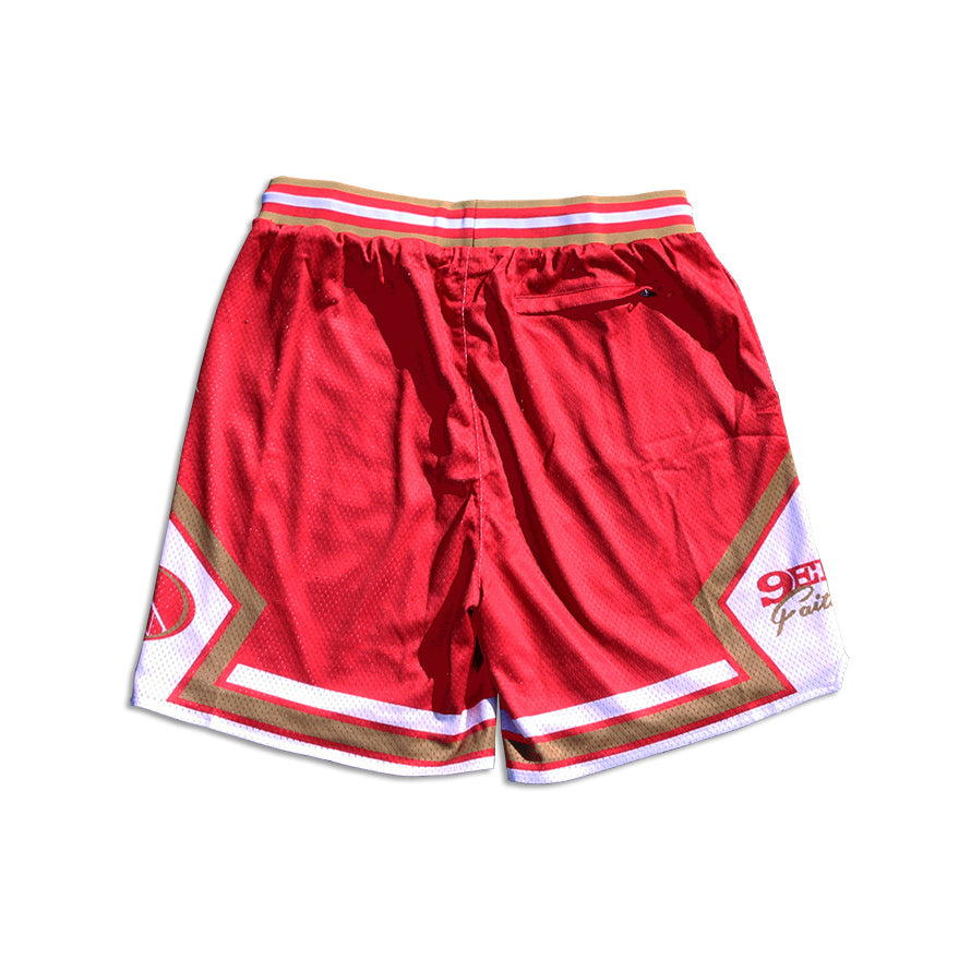 9ers Basketball style shorts - Red